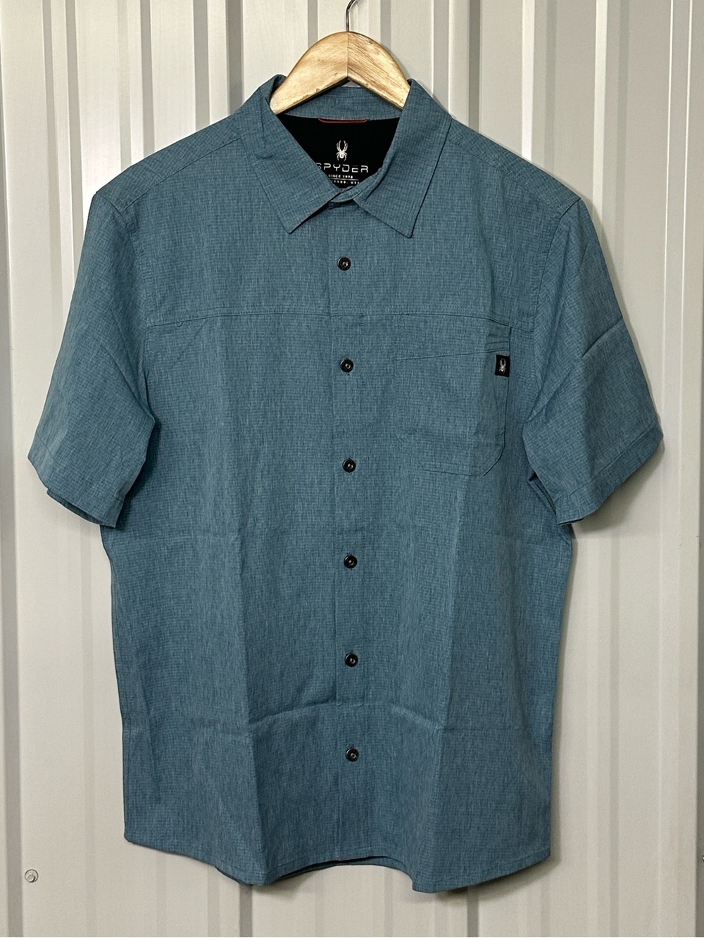 Spyder Men’s Performance Shirt Athletic Luxe Collared Button Front Activewear